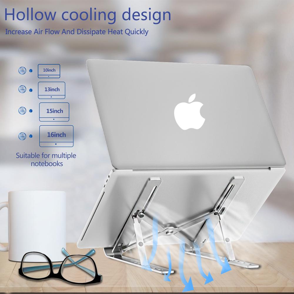 Foldable Aluminium Laptop Stand – 6-Height Adjustable